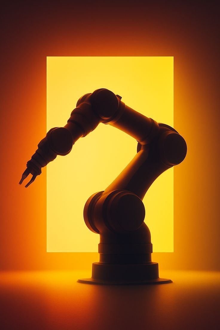 COBOT Fairino sur fond orange